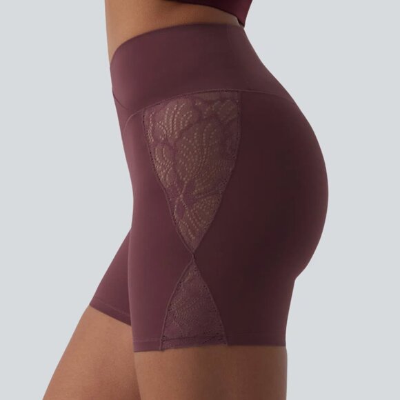 Halara SoftlyZero™ High Waisted Crossover Pocket Yoga Biker Shorts 5'' UPF50 - Picture 5 of 7